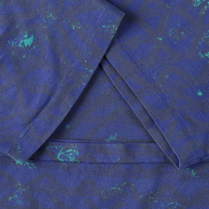 90'S Ocean Pacific all-over print surf/skate t-shirt, men's size M equivalent, vintage. cotton blue type Vintage Second Hand