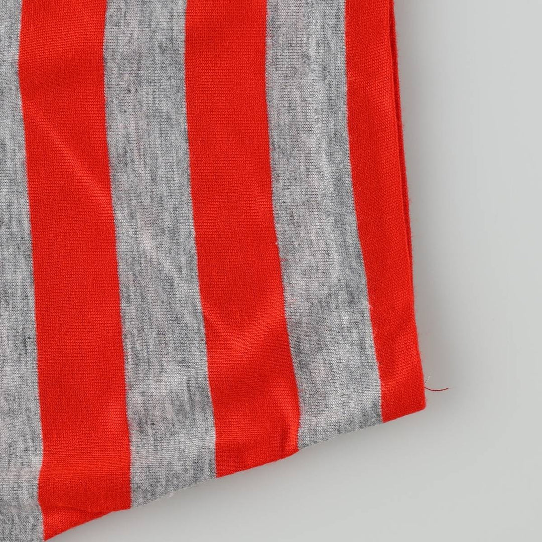 80'S Ocean Pacific striped pattern surf skate t-shirt, men's size XL equivalent, vintage. unclear red type Vintage Second Hand