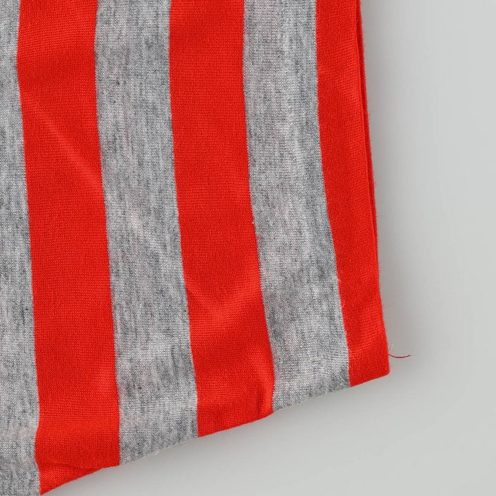 80'S Ocean Pacific striped pattern surf skate t-shirt, men's size XL equivalent, vintage. unclear red type Vintage Second Hand