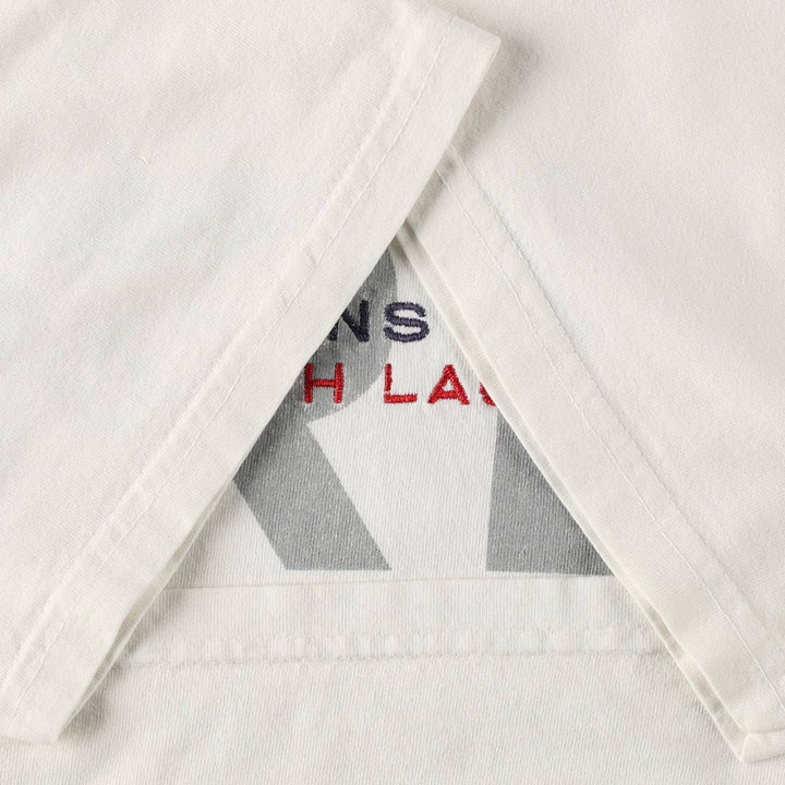 Ralph Lauren Polo Jeans Company short-sleeved printed T-shirt, men's size L cotton white type Vintage Second Hand