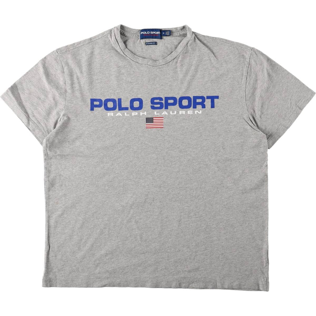 Ralph Lauren POLO SPORT CLASSIC FIT Short-Sleeve Logo T-Shirt, Men's Size M (approx.) unclear gray type Vintage Second Hand