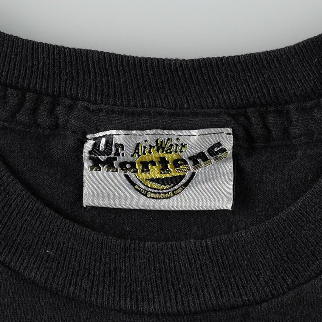 90'S Dr. Martens Short-Sleeve Printed T-Shirt, Men's Size L (Equivalent), Vintage cotton black type Vintage Second Hand