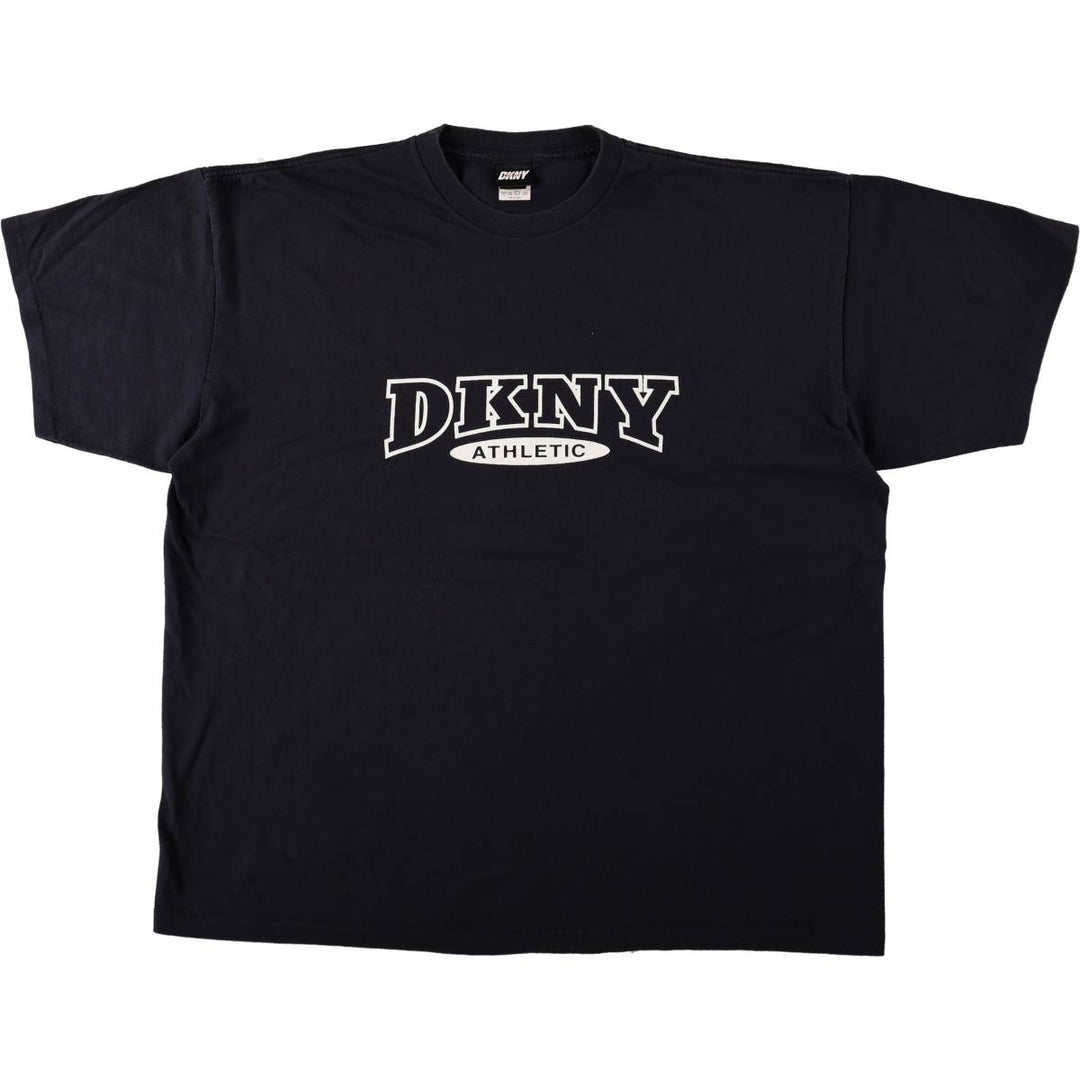 90'S Donna Karan New York DKNY ACTIVE Short-Sleeve Logo T-Shirt, Made in USA, Men's XL equivalent, Vintage cotton black type Vintage Second Hand