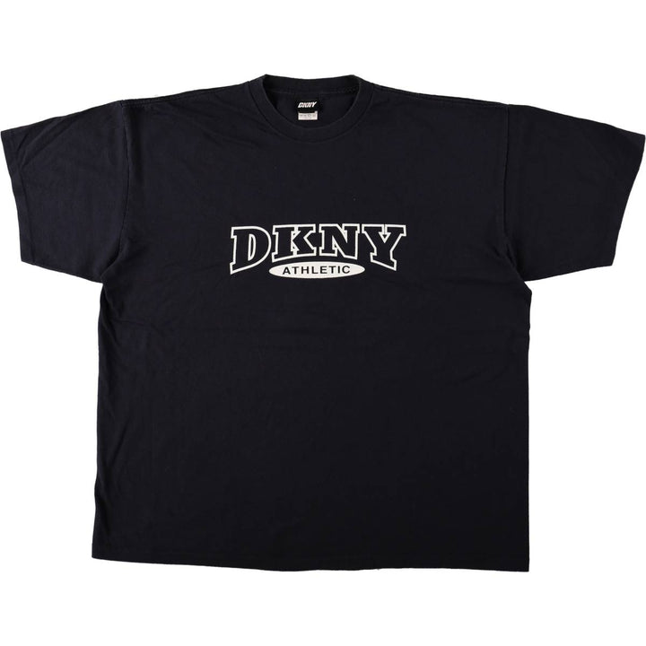 90'S Donna Karan New York DKNY ACTIVE Short-Sleeve Logo T-Shirt, Made in USA, Men's XL equivalent, Vintage cotton black type Vintage Second Hand
