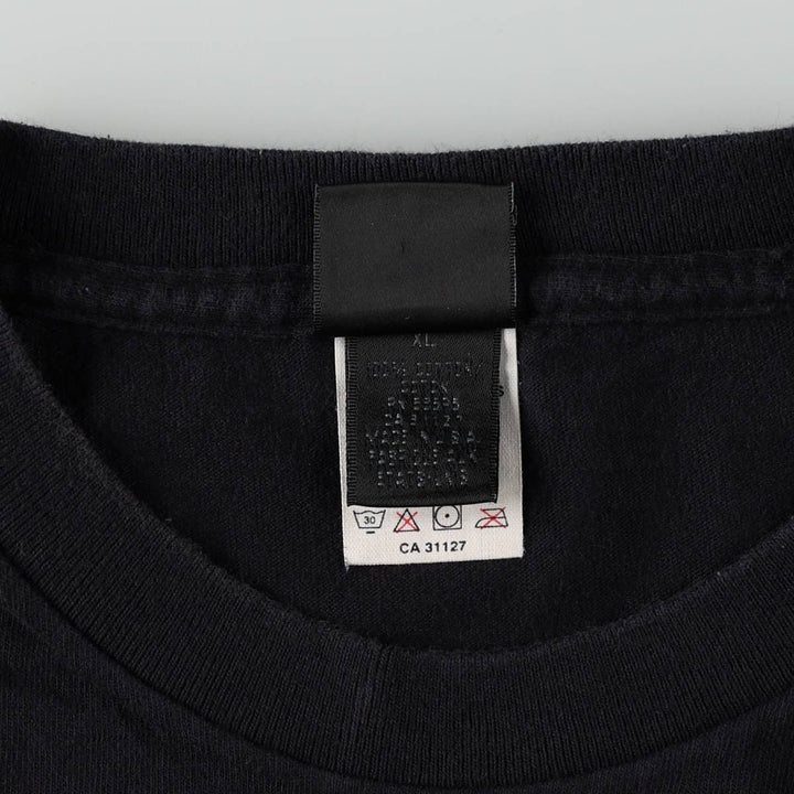 90'S Donna Karan New York DKNY ACTIVE Short-Sleeve Logo T-Shirt, Made in USA, Men's XL equivalent, Vintage cotton black type Vintage Second Hand