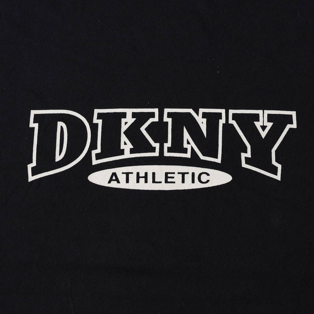 90'S Donna Karan New York DKNY ACTIVE Short-Sleeve Logo T-Shirt, Made in USA, Men's XL equivalent, Vintage cotton black type Vintage Second Hand