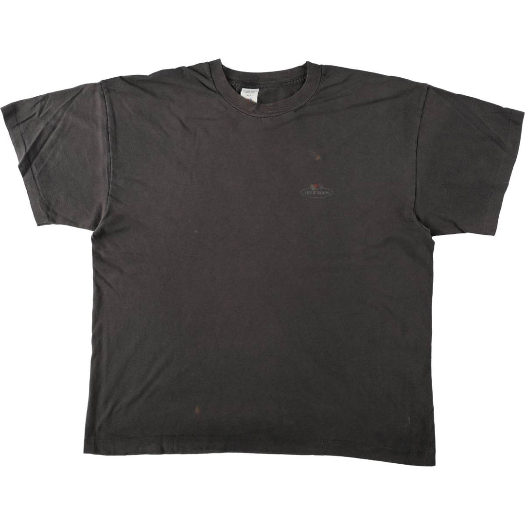 90'S Fruit of the Loom short-sleeved t-shirt with a single logo, made in Ireland, men's size XL equivalent. cotton Charcoal Vintage Second Hand