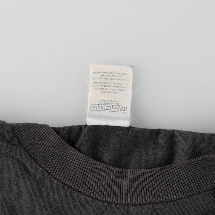 90'S Fruit of the Loom short-sleeved t-shirt with a single logo, made in Ireland, men's size XL equivalent. cotton Charcoal Vintage Second Hand