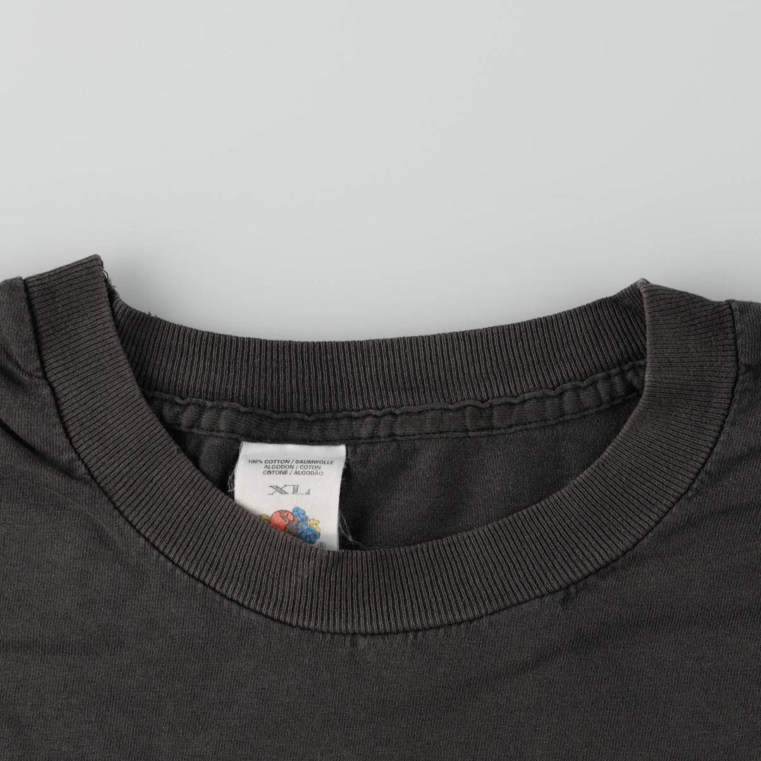 90'S Fruit of the Loom short-sleeved t-shirt with a single logo, made in Ireland, men's size XL equivalent. cotton Charcoal Vintage Second Hand