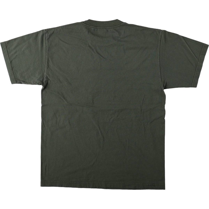 90'S Timberland Short-Sleeve T-Shirt with One-Point Logo, Made in USA, Men's Size L (Equivalent), Vintage cotton Khaki type Vintage Second Hand