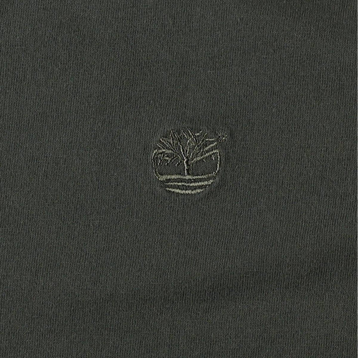 90'S Timberland Short-Sleeve T-Shirt with One-Point Logo, Made in USA, Men's Size L (Equivalent), Vintage cotton Khaki type Vintage Second Hand