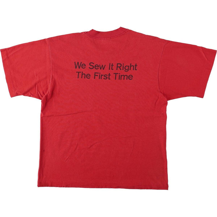 80s-90'S Fruit of the Loom Wrangler Short-Sleeve Printed T-Shirt, Made in USA, Men's Size L (approx.) cotton red type Vintage Second Hand