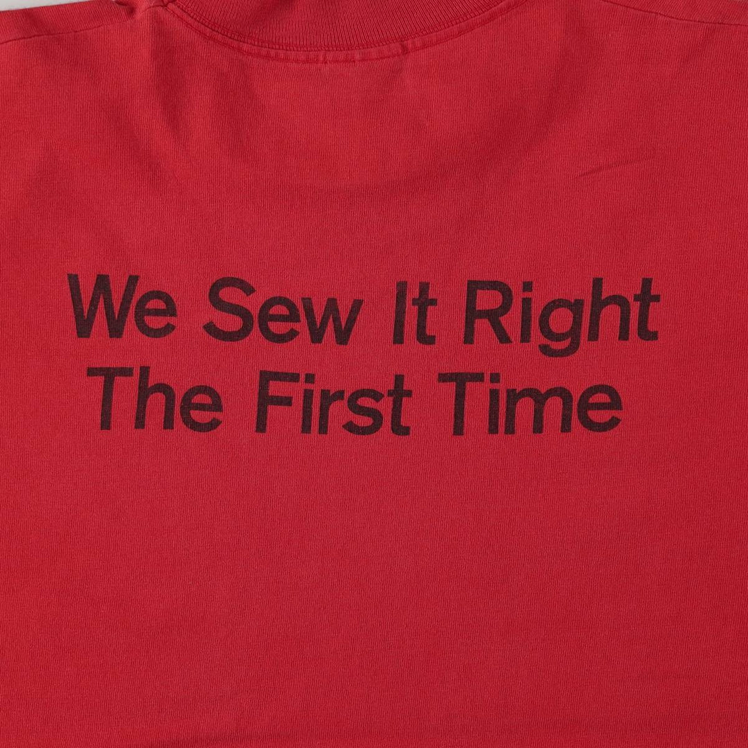 80s-90'S Fruit of the Loom Wrangler Short-Sleeve Printed T-Shirt, Made in USA, Men's Size L (approx.) cotton red type Vintage Second Hand