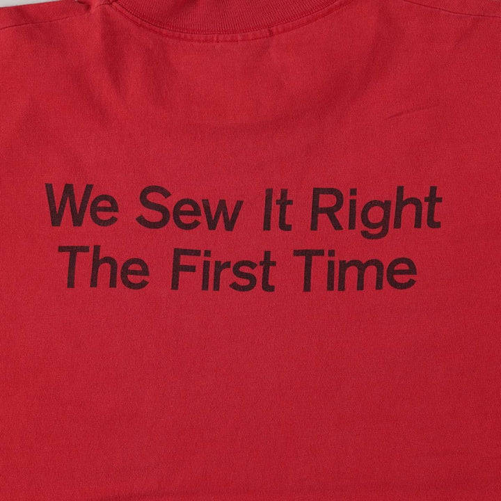 80s-90'S Fruit of the Loom Wrangler Short-Sleeve Printed T-Shirt, Made in USA, Men's Size L (approx.) cotton red type Vintage Second Hand
