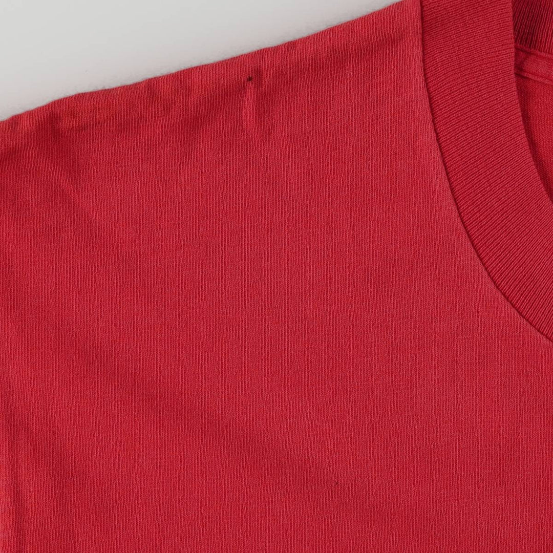 80s-90'S Fruit of the Loom Wrangler Short-Sleeve Printed T-Shirt, Made in USA, Men's Size L (approx.) cotton red type Vintage Second Hand