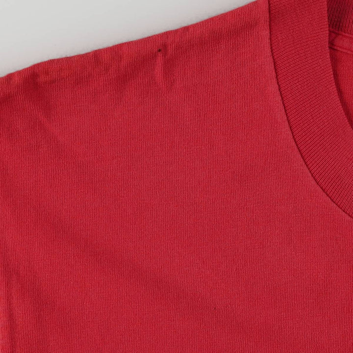 80s-90'S Fruit of the Loom Wrangler Short-Sleeve Printed T-Shirt, Made in USA, Men's Size L (approx.) cotton red type Vintage Second Hand