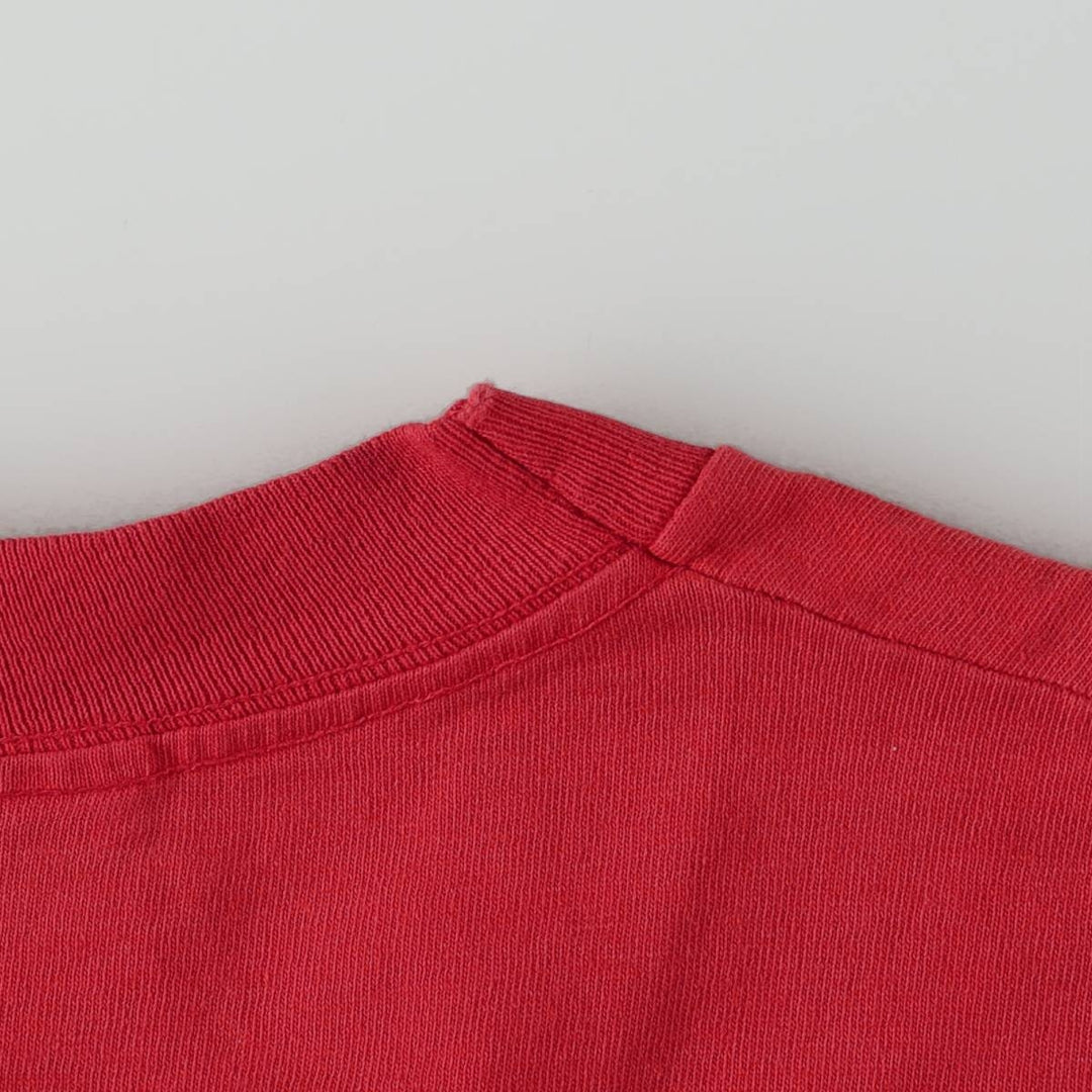 80s-90'S Fruit of the Loom Wrangler Short-Sleeve Printed T-Shirt, Made in USA, Men's Size L (approx.) cotton red type Vintage Second Hand