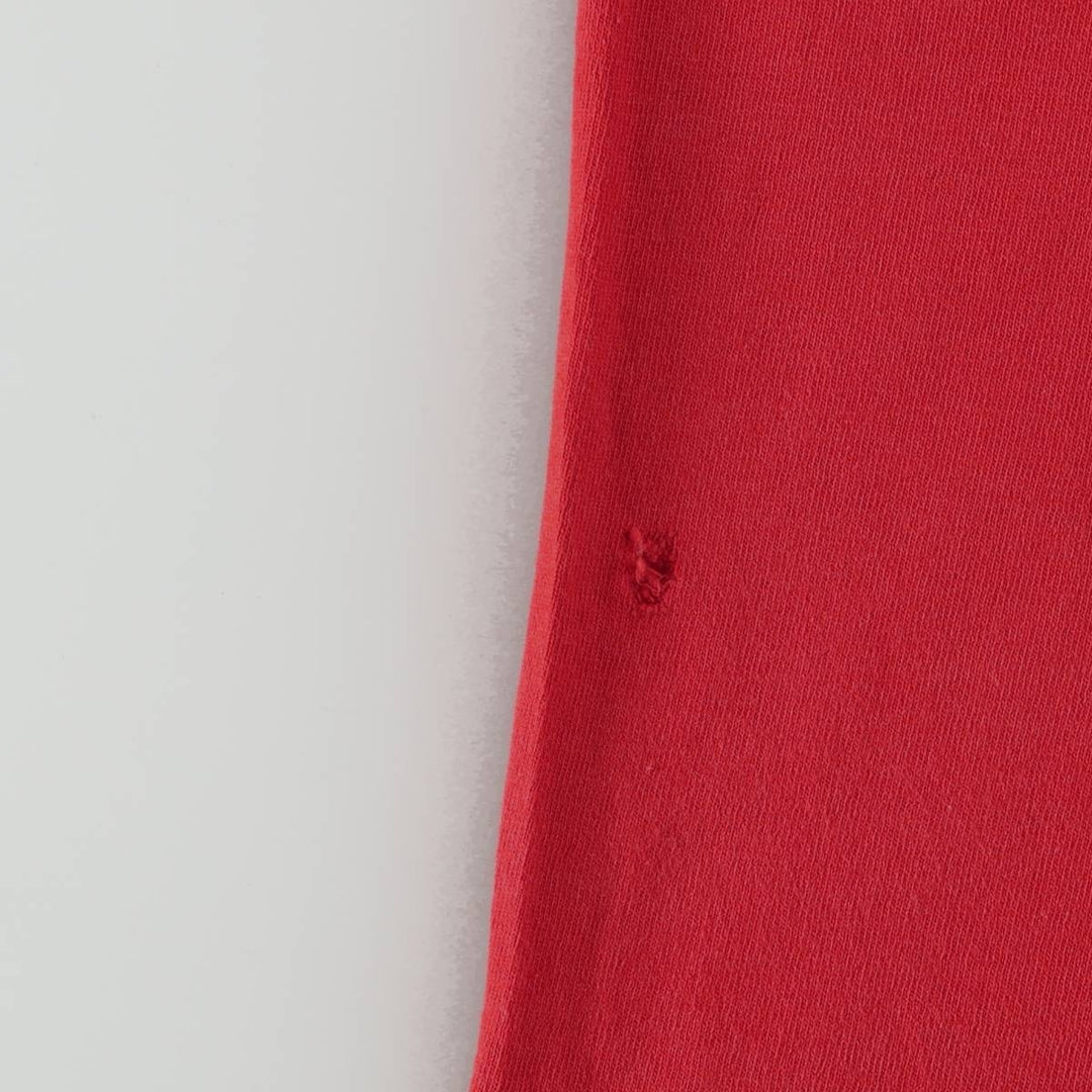 80s-90'S Fruit of the Loom Wrangler Short-Sleeve Printed T-Shirt, Made in USA, Men's Size L (approx.) cotton red type Vintage Second Hand