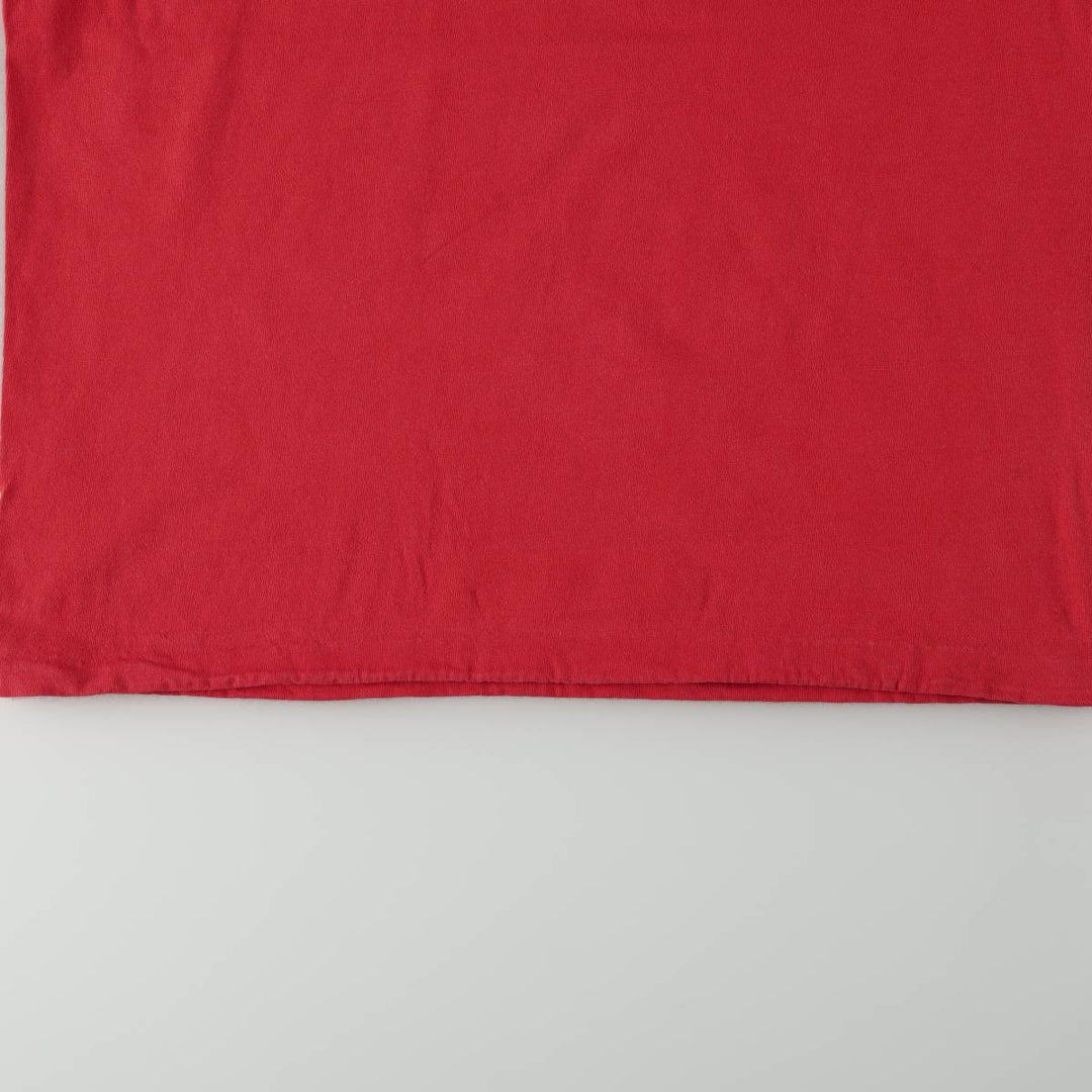 80s-90'S Fruit of the Loom Wrangler Short-Sleeve Printed T-Shirt, Made in USA, Men's Size L (approx.) cotton red type Vintage Second Hand