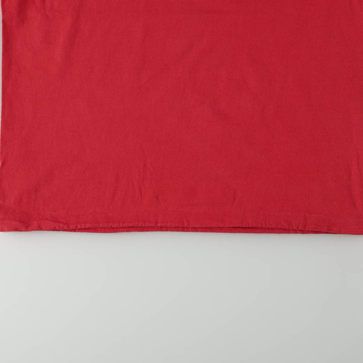 80s-90'S Fruit of the Loom Wrangler Short-Sleeve Printed T-Shirt, Made in USA, Men's Size L (approx.) cotton red type Vintage Second Hand