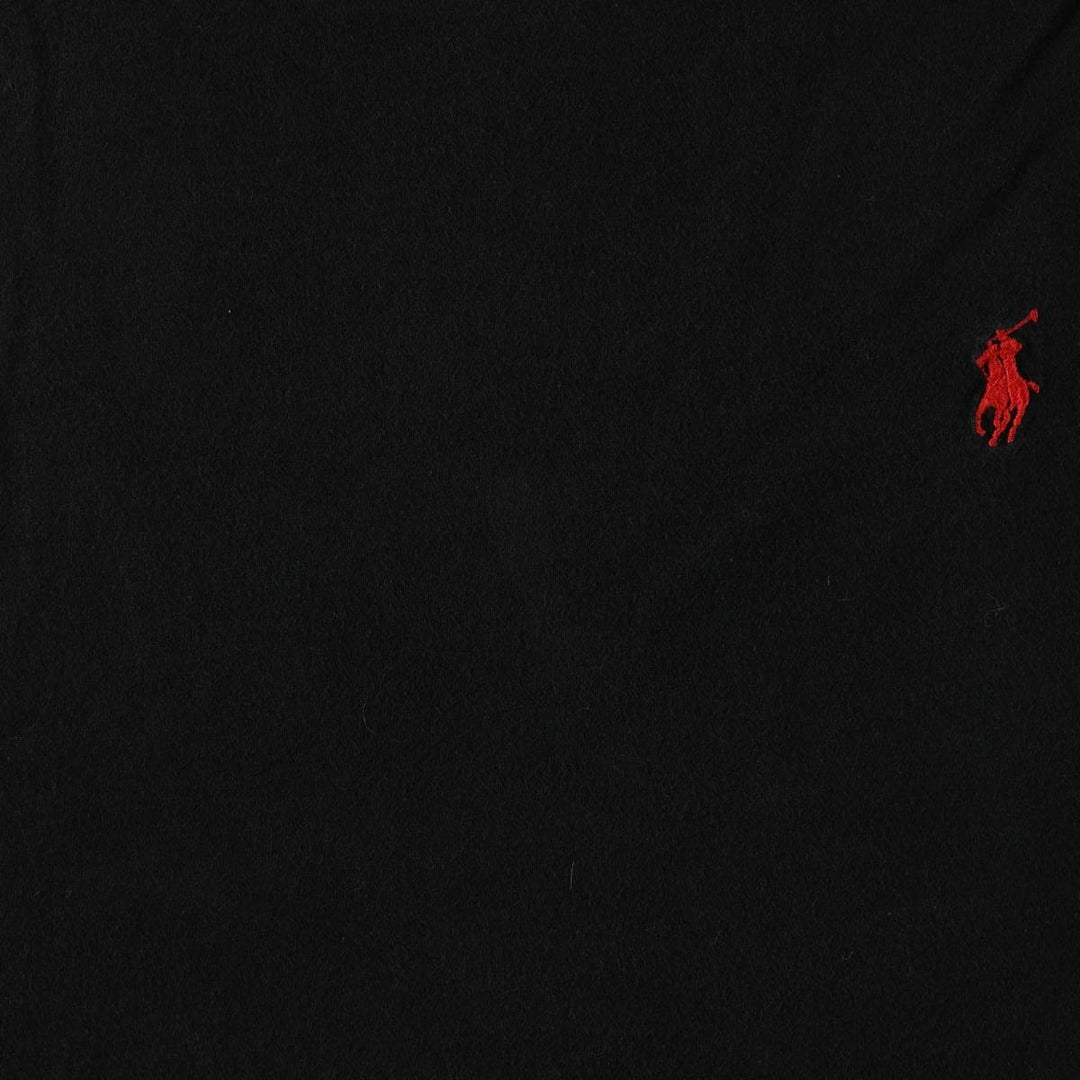 Ralph Lauren POLO by Ralph Lauren short sleeve one point logo T-shirt men's L size cotton black type Vintage Second Hand