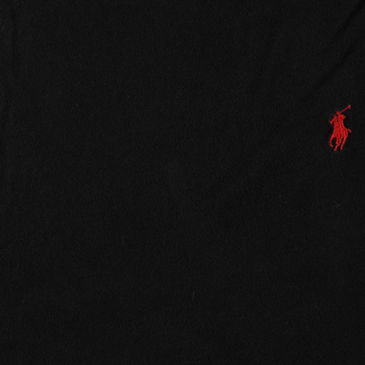 Ralph Lauren POLO by Ralph Lauren short sleeve one point logo T-shirt men's L size cotton black type Vintage Second Hand