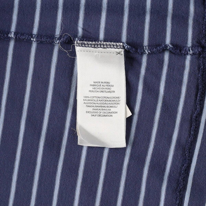 Ralph Lauren POLO RALPH LAUREN CLASSIC FIT short sleeve striped T-shirt, men's size M cotton blue type Vintage Second Hand