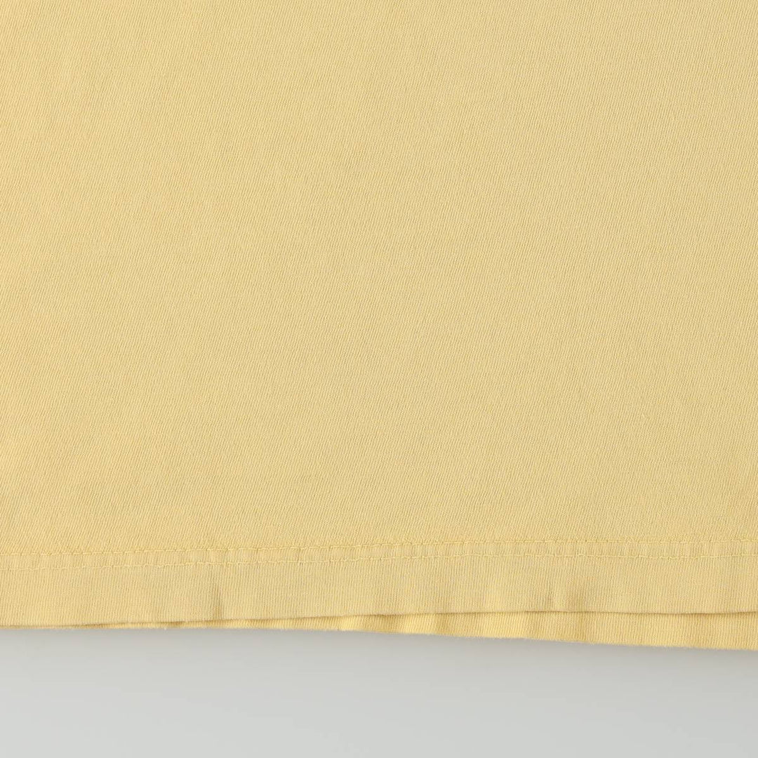 Ralph Lauren POLO by Ralph Lauren Short-Sleeve T-Shirt with One-Point Logo, Men's Size XL (approx.) cotton yellow type Vintage Second Hand