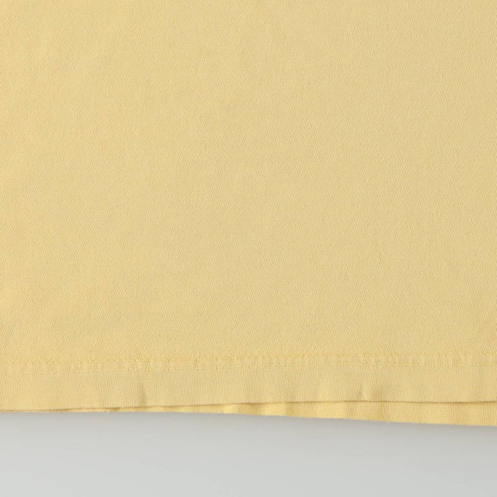 Ralph Lauren POLO by Ralph Lauren Short-Sleeve T-Shirt with One-Point Logo, Men's Size XL (approx.) cotton yellow type Vintage Second Hand