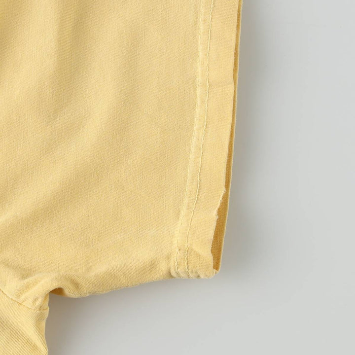 Ralph Lauren POLO by Ralph Lauren Short-Sleeve T-Shirt with One-Point Logo, Men's Size XL (approx.) cotton yellow type Vintage Second Hand