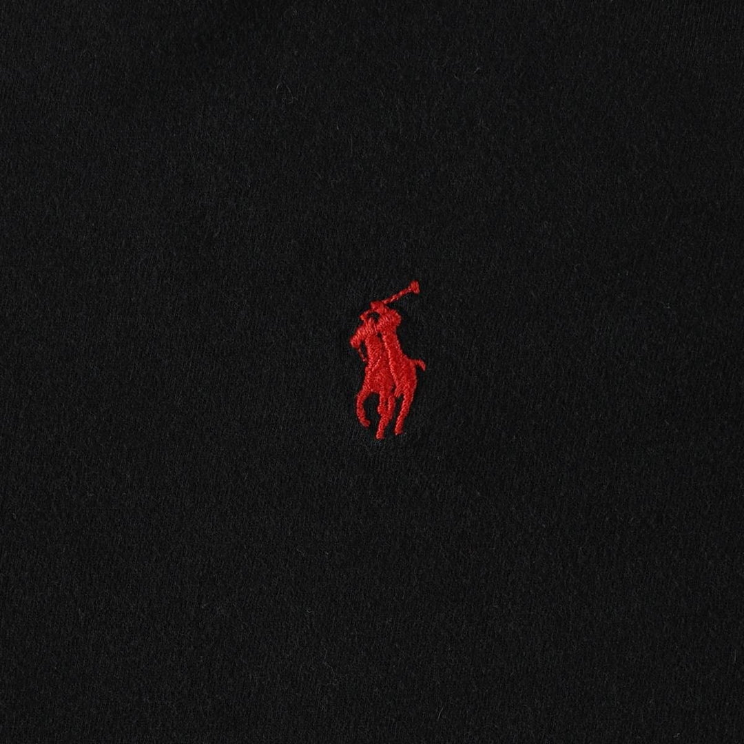Ralph Lauren POLO by Ralph Lauren short sleeve one point logo T-shirt men's L size cotton black type Vintage Second Hand