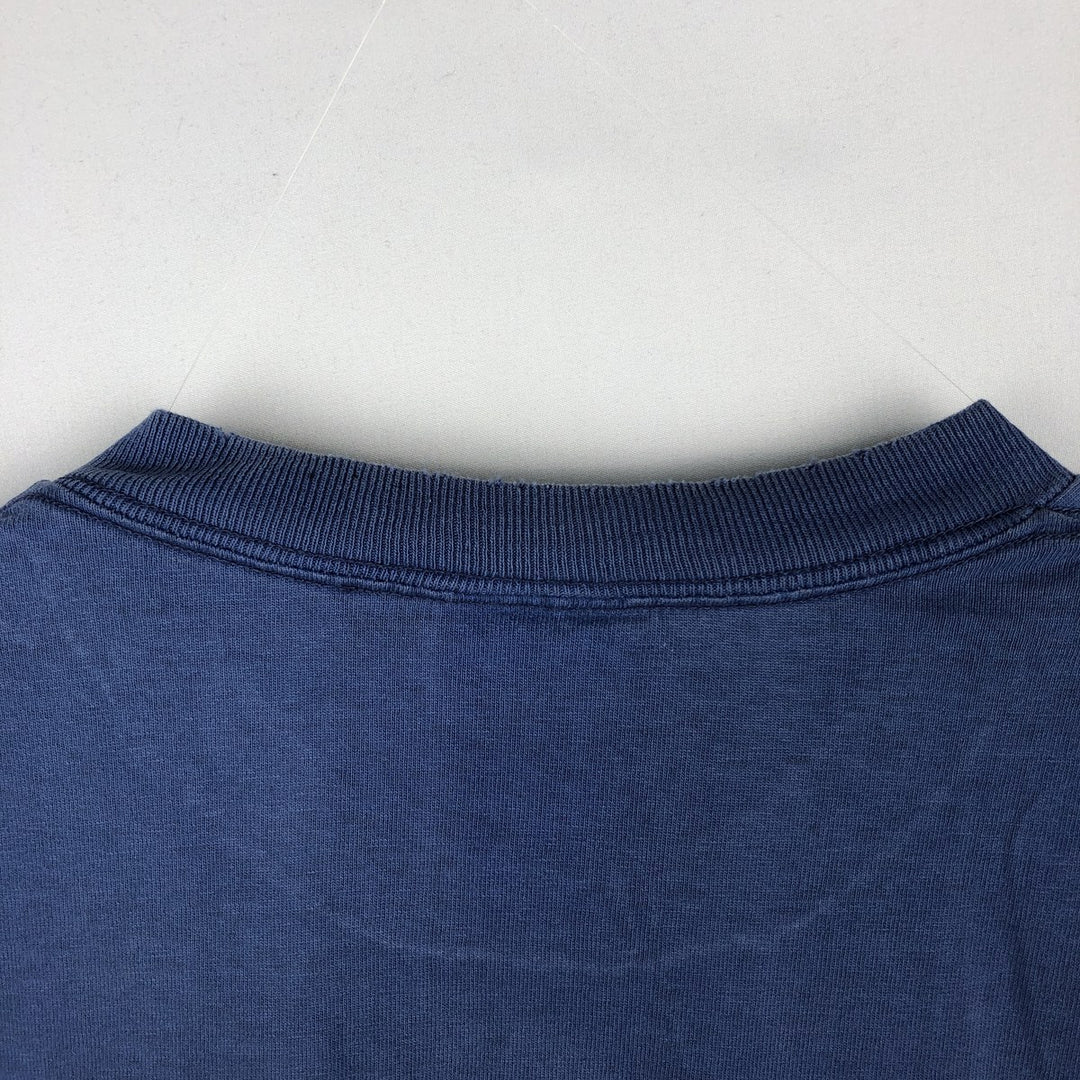 Carhartt Short Sleeve One Point Logo Pocket T-Shirt Men's L Size unclear blue type Vintage Second Hand