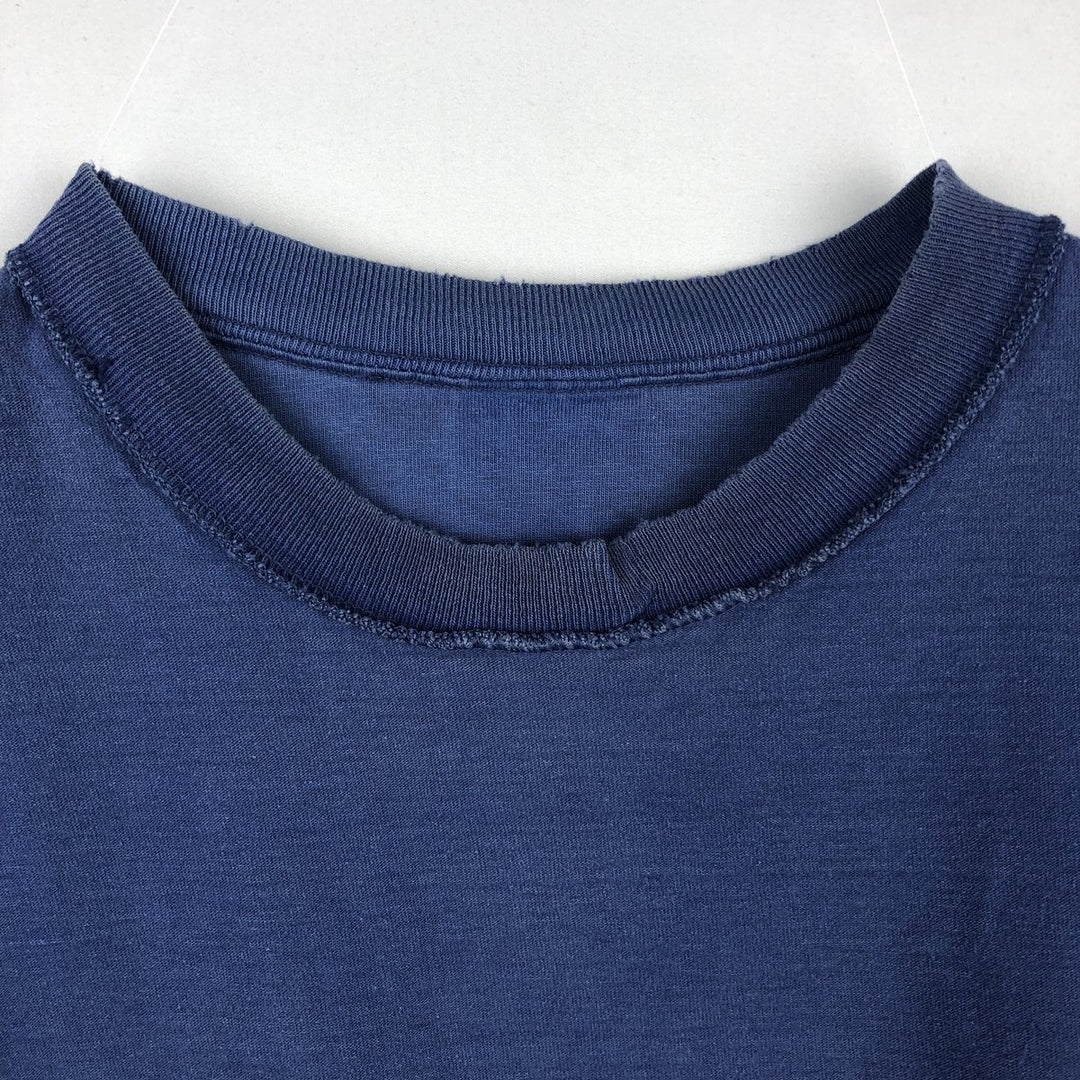 Carhartt Short Sleeve One Point Logo Pocket T-Shirt Men's L Size unclear blue type Vintage Second Hand