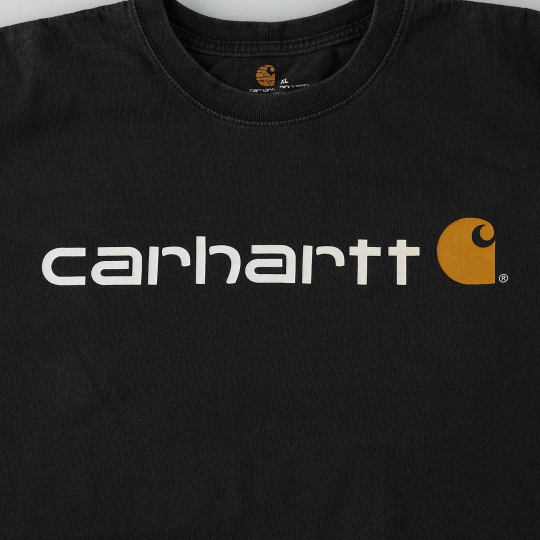 Carhartt ORIGINAL FIT Short-Sleeve Printed T-Shirt, Men's Size XL (approx.) cotton black type Vintage Second Hand