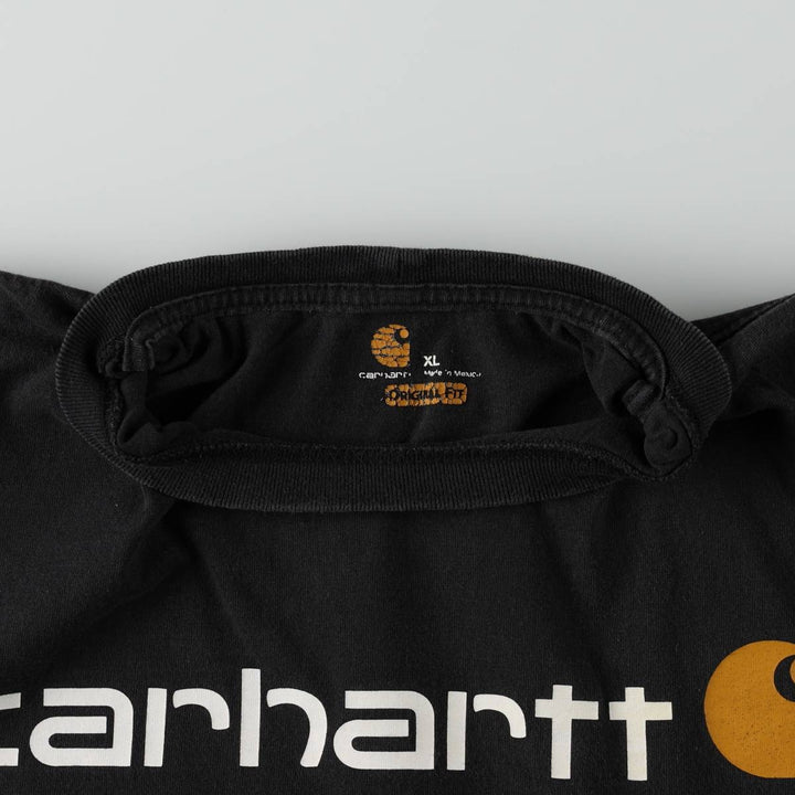 Carhartt ORIGINAL FIT Short-Sleeve Printed T-Shirt, Men's Size XL (approx.) cotton black type Vintage Second Hand
