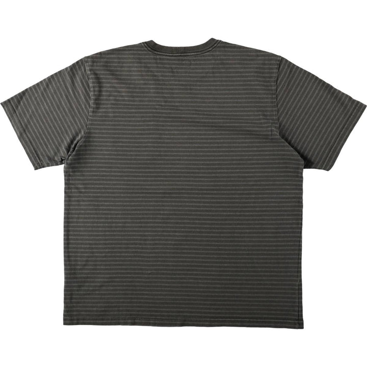 Carhartt ORIGINAL FIT short sleeve striped T-shirt, men's XL size cotton Khaki type Vintage Second Hand