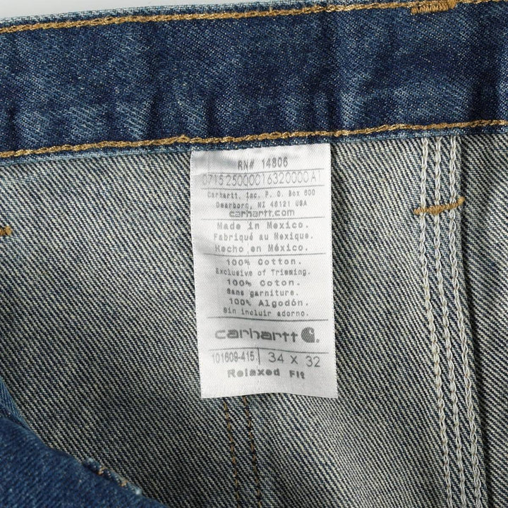 Carhartt Relaxed Fit Denim Painter Pants, Men's Size 36 cotton blue type Vintage Second Hand
