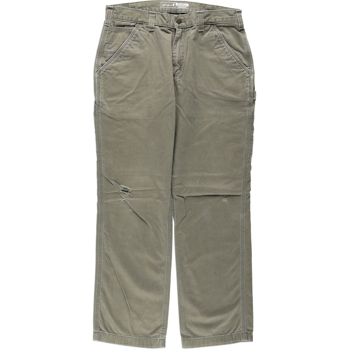 Carhartt Relaxed Fit Painter Pants, Men's, W34 equivalent cotton Khaki type Vintage Second Hand