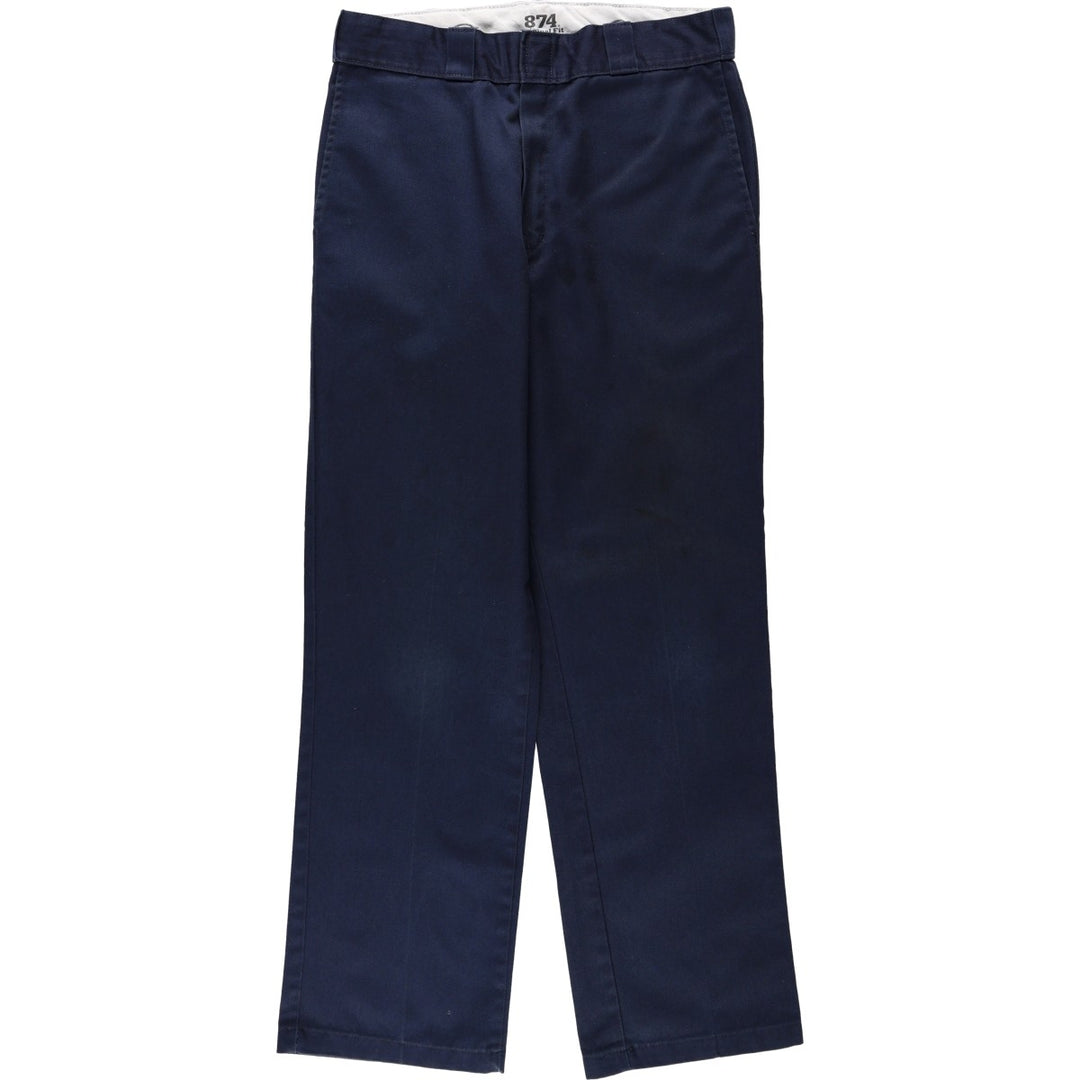 Dickies 874 Original Fit Work Pants for Men, W32 equivalent polyester navy blue type Vintage Second Hand