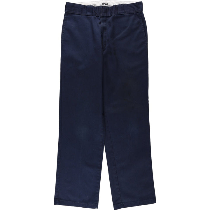 Dickies 874 Original Fit Work Pants for Men, W32 equivalent polyester navy blue type Vintage Second Hand