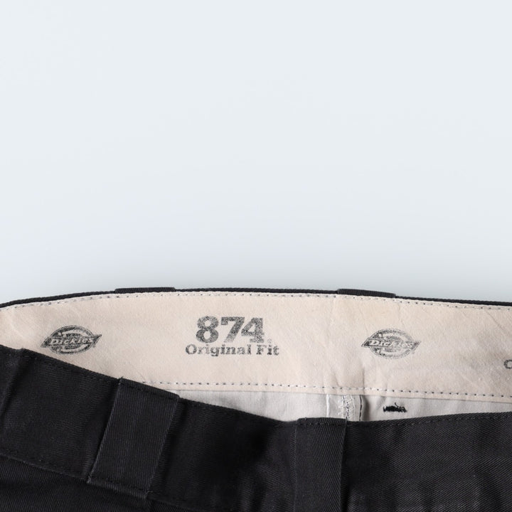 Dickies 874 Original Fit Work Pants for Men, W32 equivalent polyester black type Vintage Second Hand