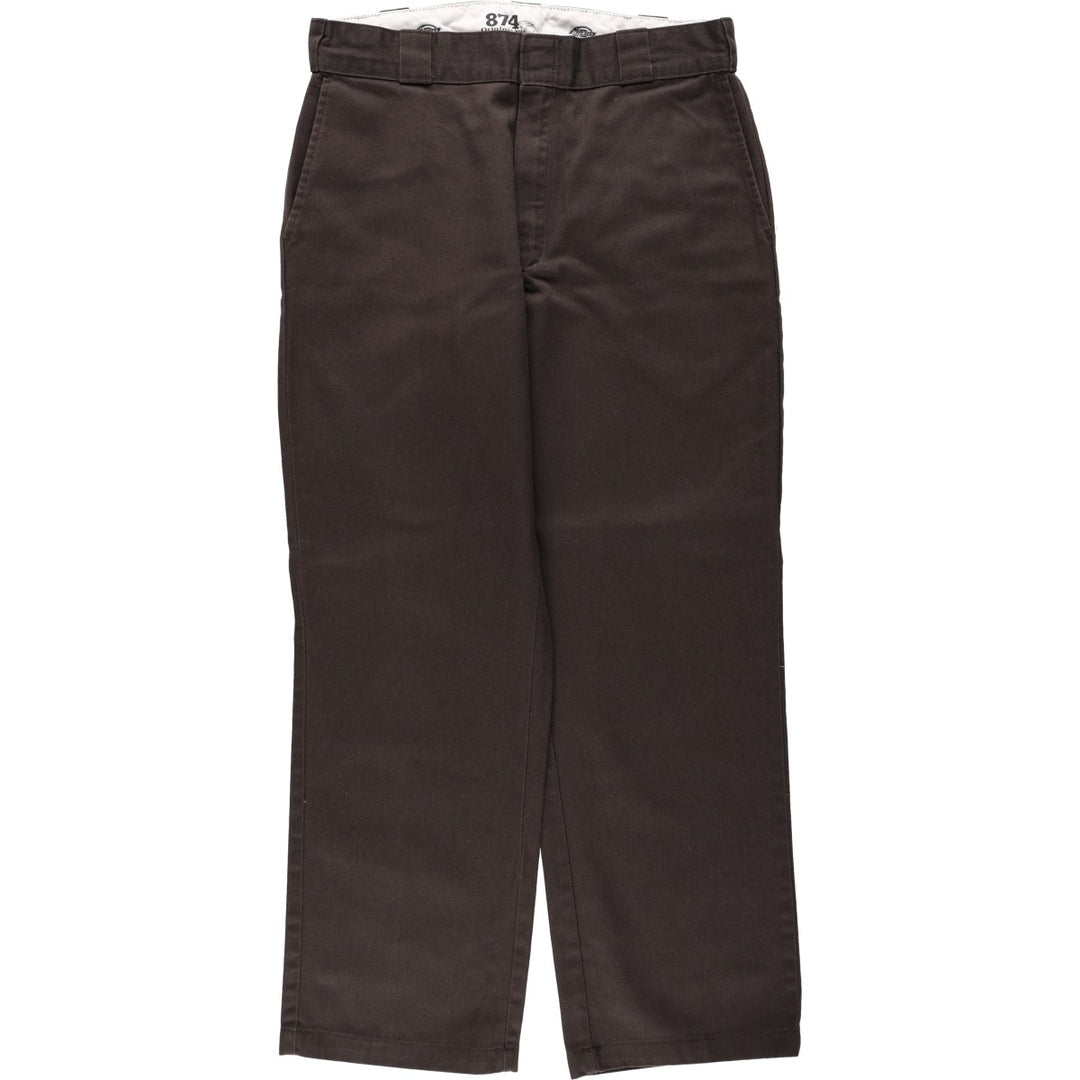 Dickies 874 Original Fit Work Pants, Men's, Size W34 polyester brown type Vintage Second Hand