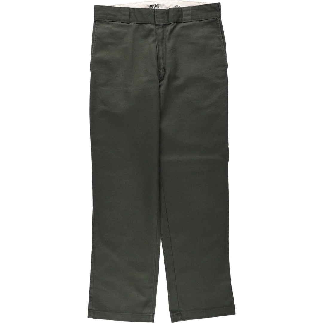 Dickies 874 Original Fit Work Pants, Men's, Size W34 polyester Khaki type Vintage Second Hand