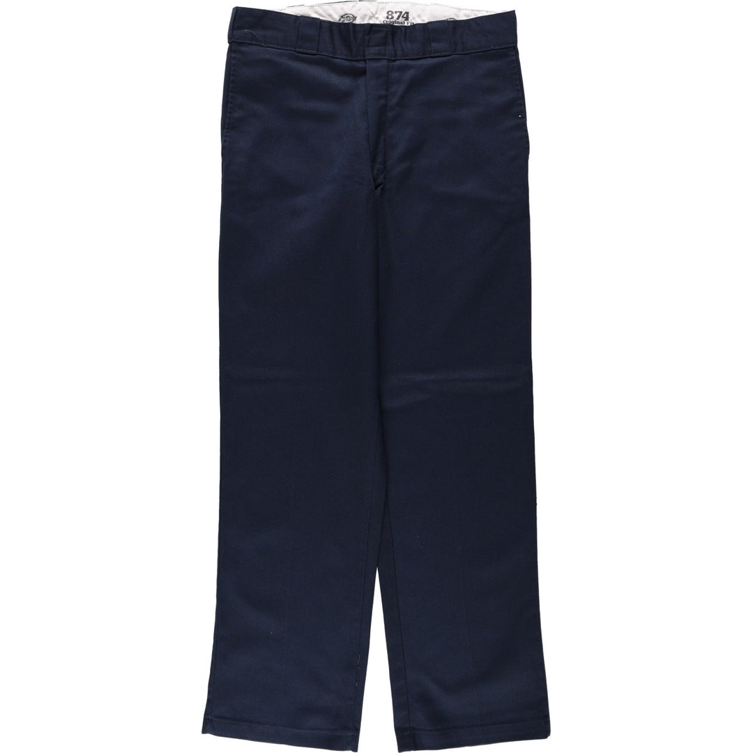 Dickies 874 FLEX ORIGINAL FIT Work Pants, Men's, Size 34 (approx.) polyester navy blue type Vintage Second Hand