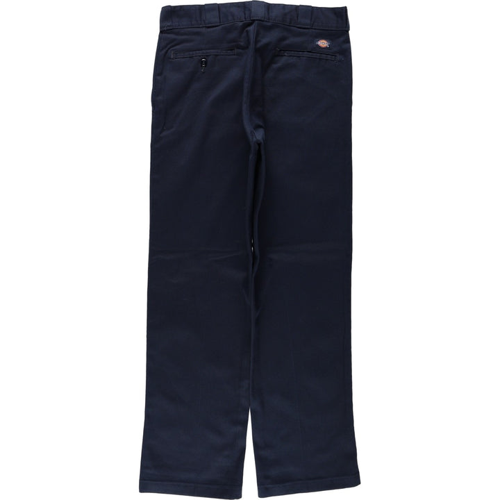 Dickies 874 FLEX ORIGINAL FIT Work Pants, Men's, Size 34 (approx.) polyester navy blue type Vintage Second Hand