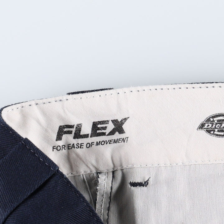 Dickies 874 FLEX ORIGINAL FIT Work Pants, Men's, Size 34 (approx.) polyester navy blue type Vintage Second Hand