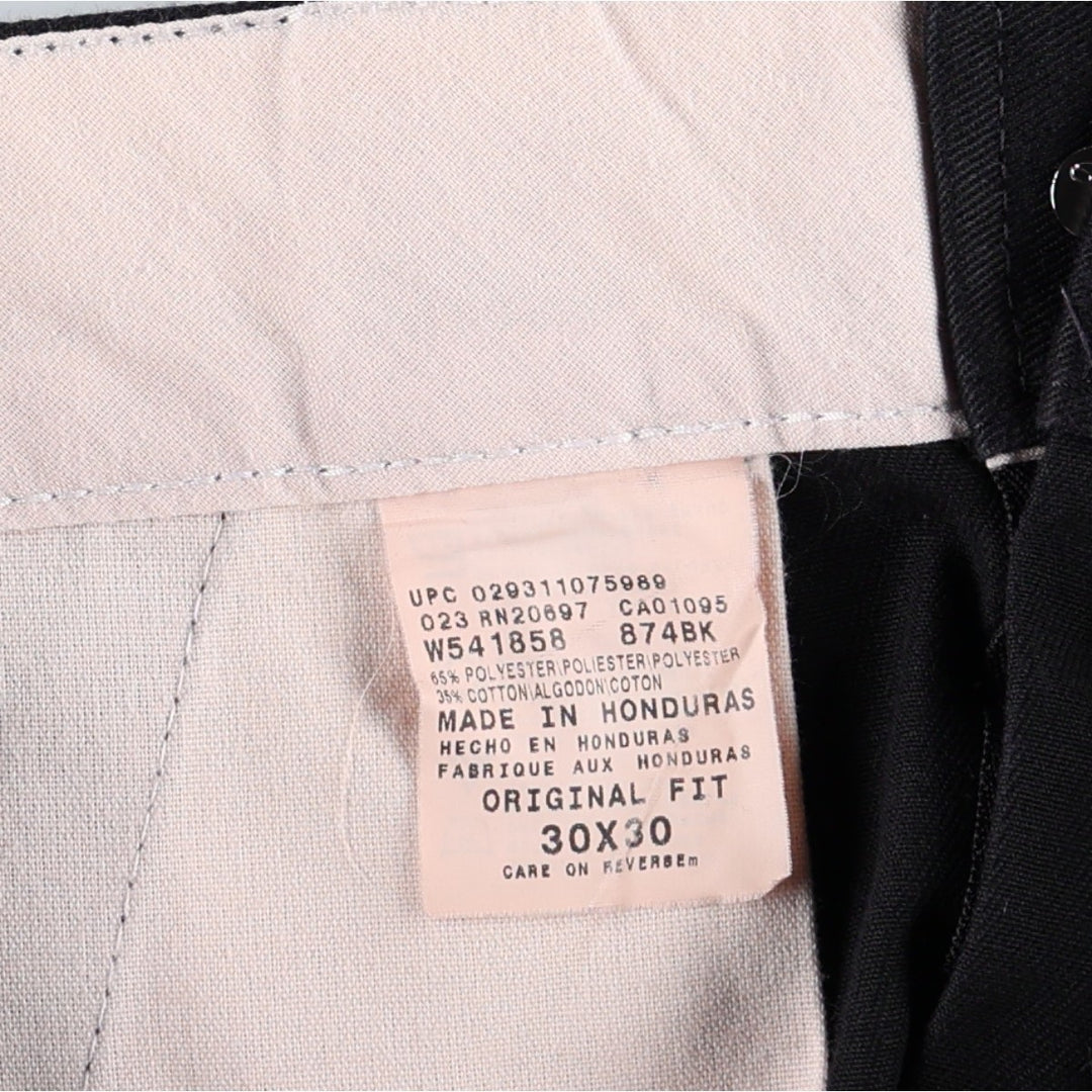 Dickies Original Fit Work Pants, Men's W30 (approx.) polyester black type Vintage Second Hand