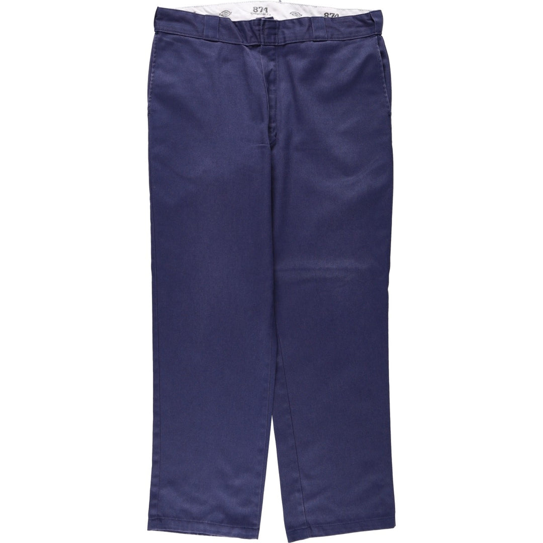 Dickies 874 Original Fit Work Pants for Men, W37 polyester Navy blue Vintage Second Hand