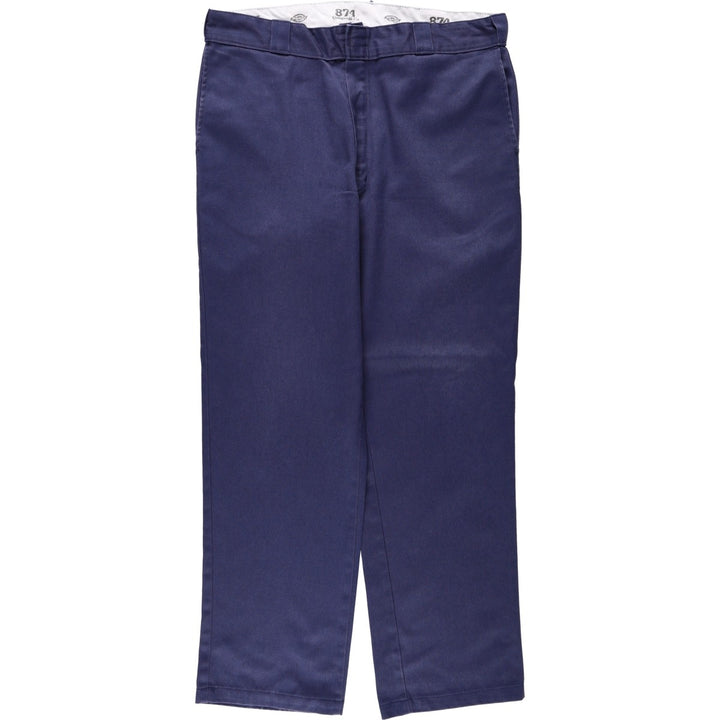 Dickies 874 Original Fit Work Pants for Men, W37 polyester Navy blue Vintage Second Hand