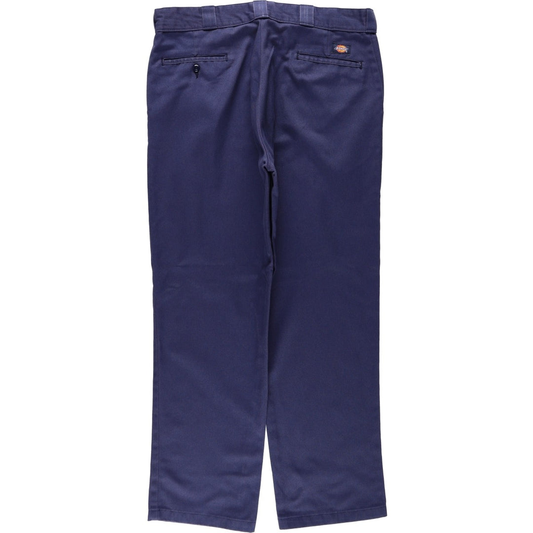 Dickies 874 Original Fit Work Pants for Men, W37 polyester Navy blue Vintage Second Hand
